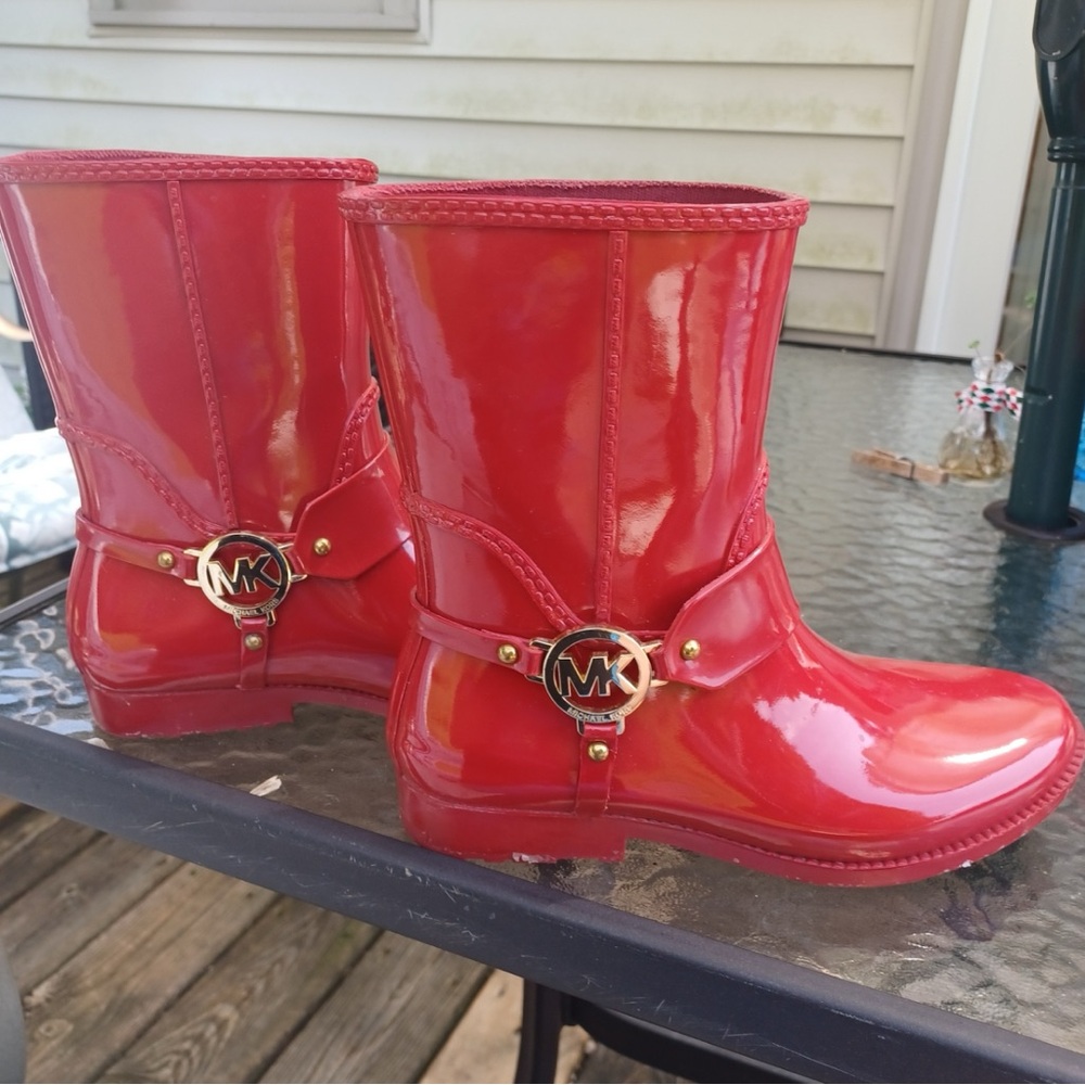 Red MK Rain Boots